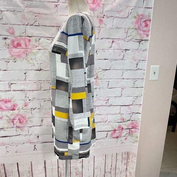 Armani exchange long sleeve lightweight geometric print shirt dress size small - Picture 7 of 11